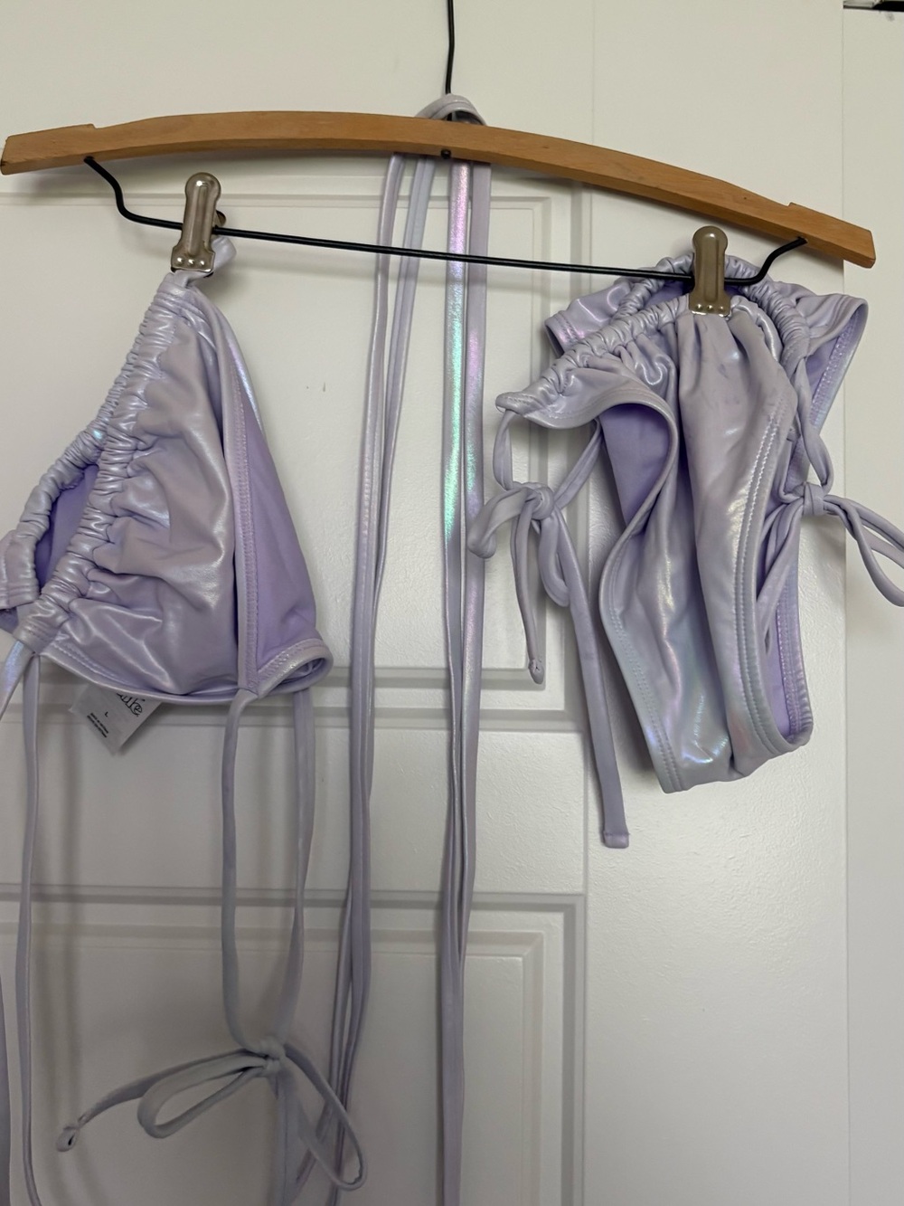 bikini mermaid metallic purple